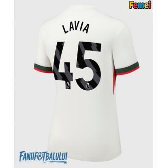 Chelsea Romeo Lavia #45 Tricou Fotbal Replică 2025-26 Femei Deplasare